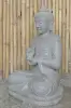  Product image 7 of the product “Seated Buddha made of Riverstone in Dharmachakra gesture of wheel of the teaching of the Dharma, H. 83cm. There is a stone eye on the left shoulder. ”